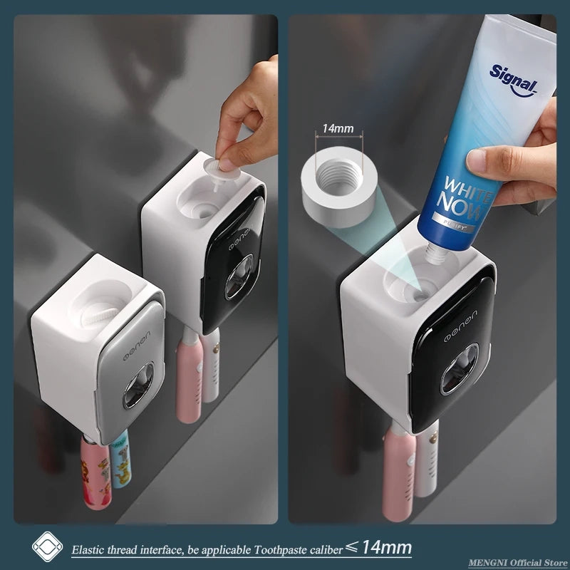 Wall-Mounted Automatic Toothpaste Dispenser Holder